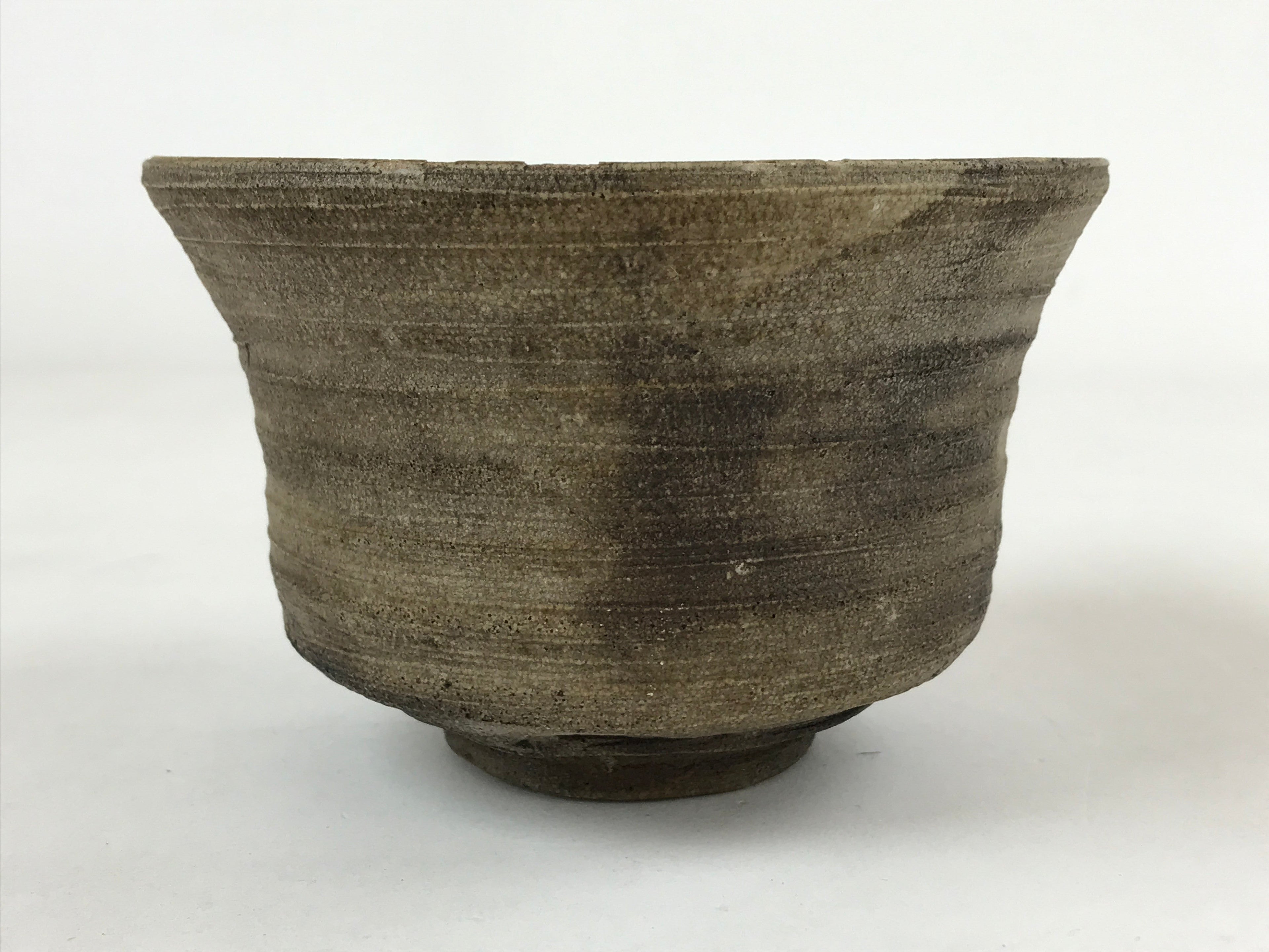 Japanese Ceramic Green Tea Ceremony Bowl Vtg Brown Matte Matcha Chawan CHB6