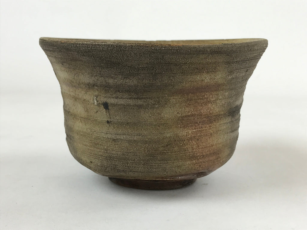 Japanese Ceramic Green Tea Ceremony Bowl Vtg Brown Matte Matcha Chawan CHB6