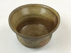 Japanese Ceramic Green Tea Ceremony Bowl Vtg Brown Matte Matcha Chawan CHB6