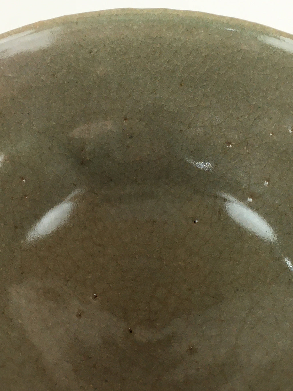 Japanese Ceramic Green Tea Ceremony Bowl Vtg Chawan Crane Pottery Gray GTB940