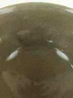 Japanese Ceramic Green Tea Ceremony Bowl Vtg Chawan Crane Pottery Gray GTB940