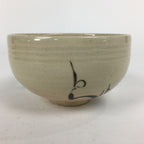 Japanese Ceramic Green Tea Ceremony Bowl Vtg Chawan Plum Blossoms Pottery GTB850