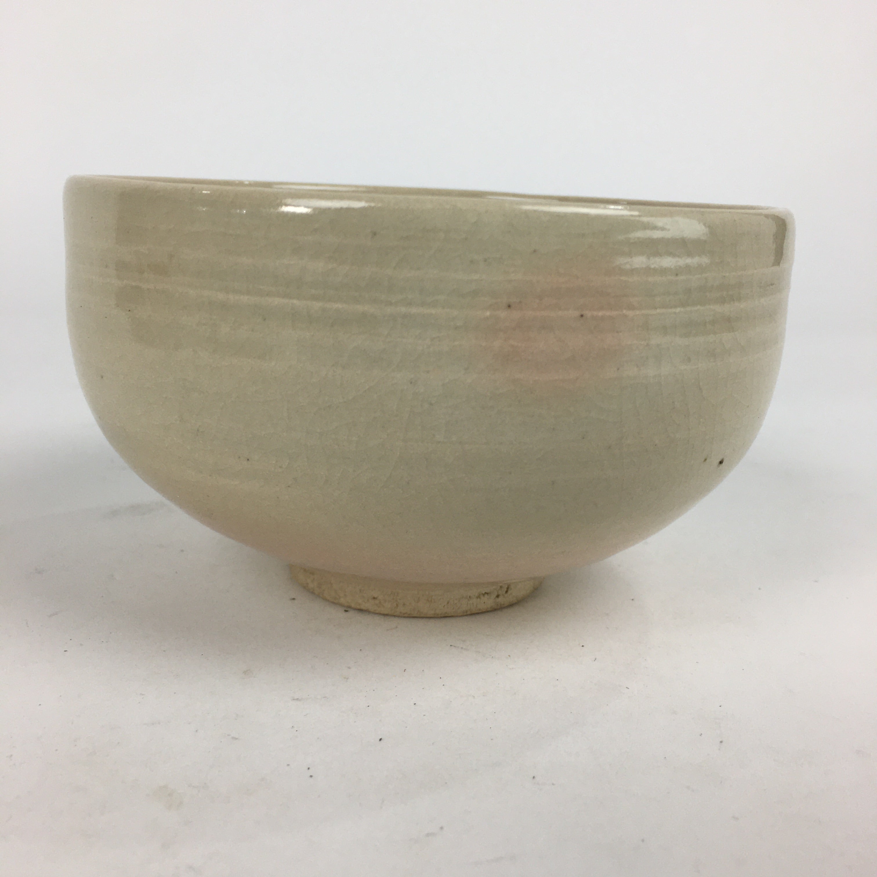 Japanese Ceramic Green Tea Ceremony Bowl Vtg Chawan Plum Blossoms Pottery GTB850