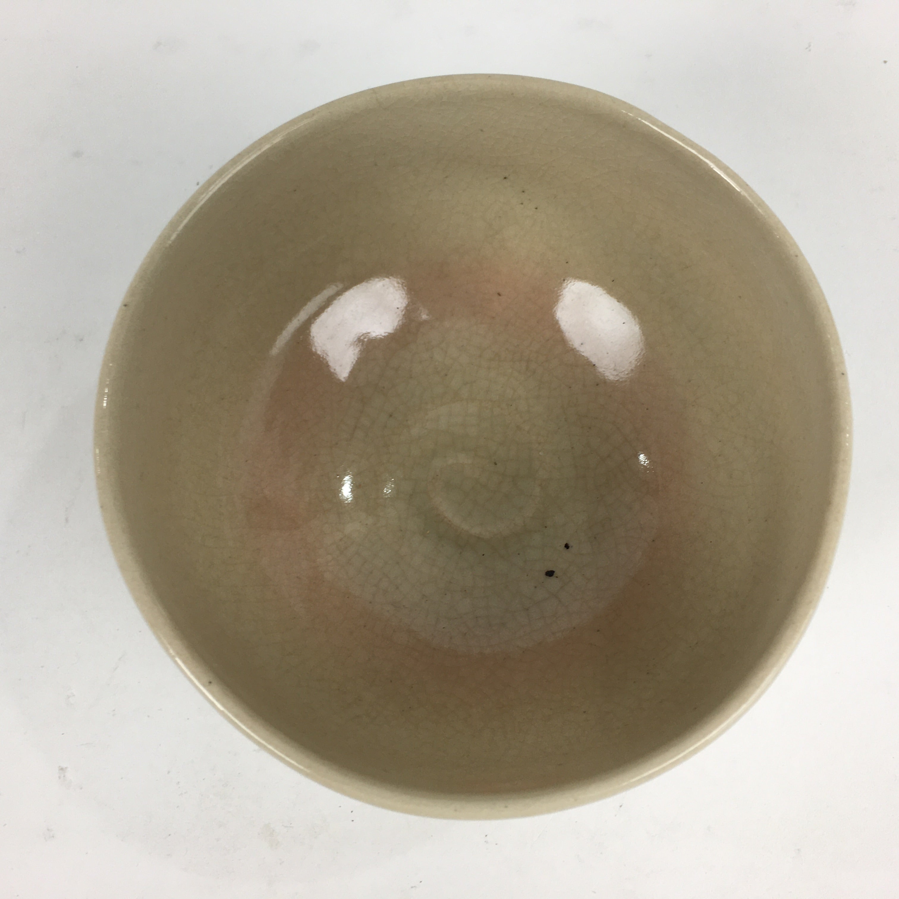 Japanese Ceramic Green Tea Ceremony Bowl Vtg Chawan Plum Blossoms Pottery GTB850