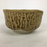 Japanese Ceramic Green Tea Ceremony Bowl Vtg Chawan Yellow Brown Pottery GTB864