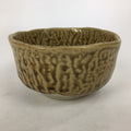 Japanese Ceramic Green Tea Ceremony Bowl Vtg Chawan Yellow Brown Pottery GTB864