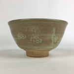 Japanese Ceramic Green Tea Ceremony Bowl Vtg Matcha Chawan Crane Pottery GTB900
