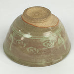 Japanese Ceramic Green Tea Ceremony Bowl Vtg Matcha Chawan Crane Pottery GTB900