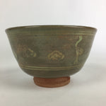 Japanese Ceramic Green Tea Ceremony Bowl Vtg Matcha Chawan Crane Pottery GTB912