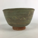 Japanese Ceramic Green Tea Ceremony Bowl Vtg Matcha Chawan Crane Pottery GTB912