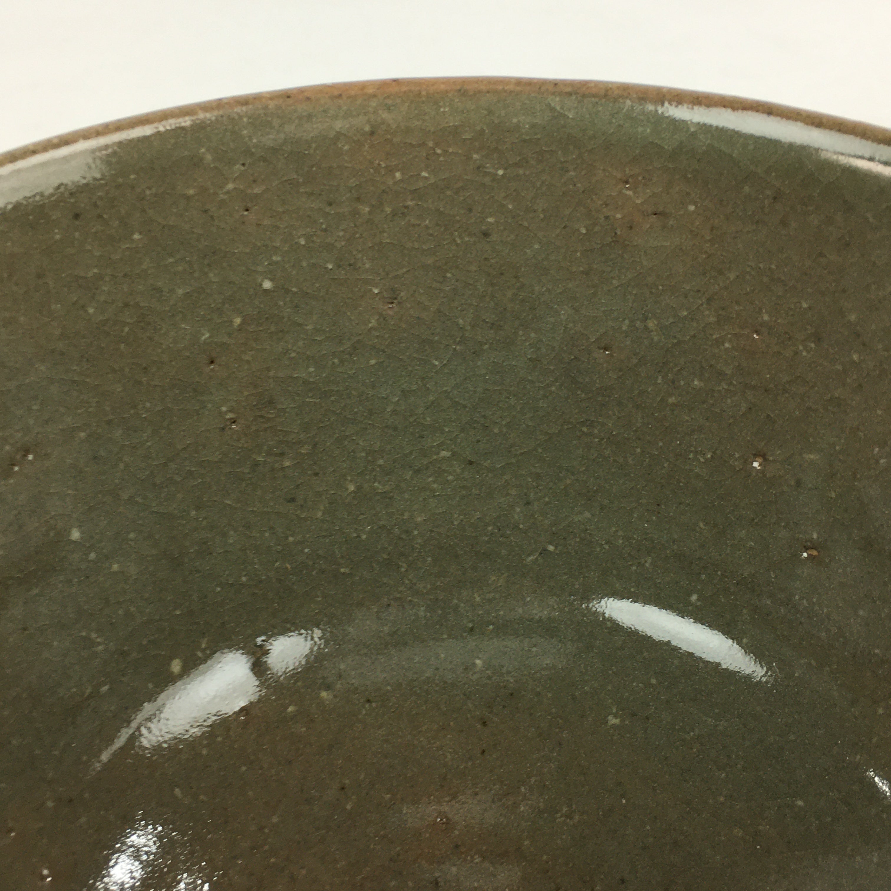 Japanese Ceramic Green Tea Ceremony Bowl Vtg Matcha Chawan Crane Pottery GTB912