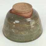 Japanese Ceramic Green Tea Ceremony Bowl Vtg Matcha Chawan Crane Pottery GTB912