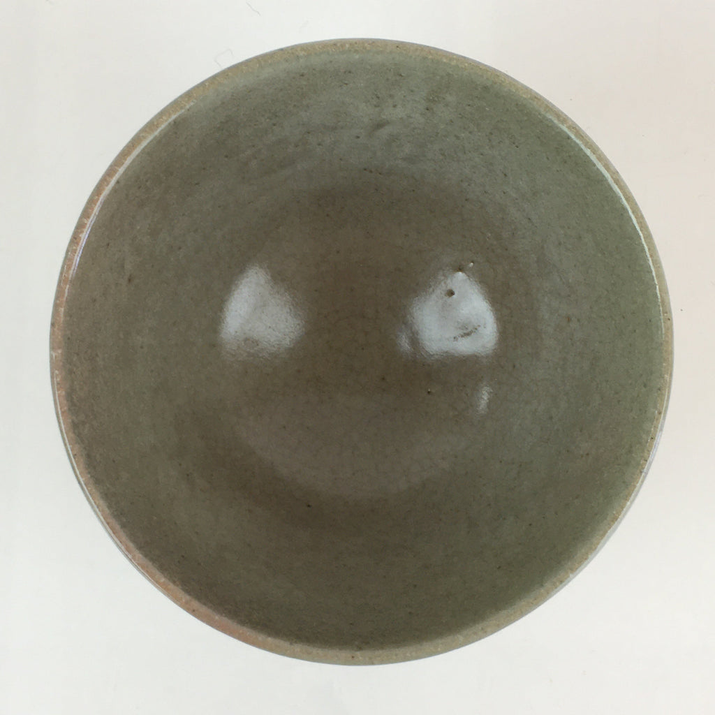 Japanese Ceramic Green Tea Ceremony Bowl Vtg Matcha Chawan Crane Pottery GTB942