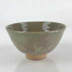 Japanese Ceramic Green Tea Ceremony Bowl Vtg Matcha Chawan Crane Pottery GTB970