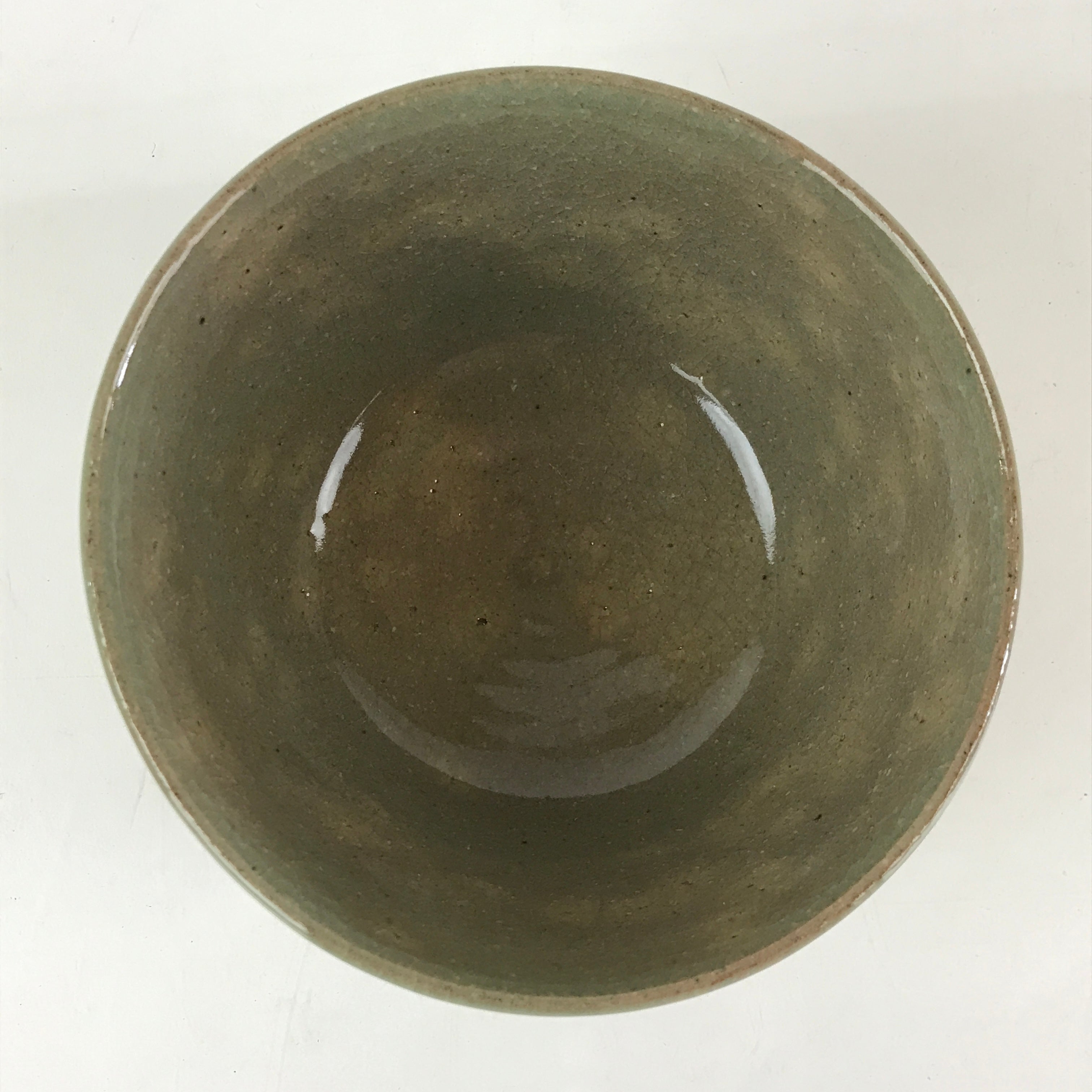 Japanese Ceramic Green Tea Ceremony Bowl Vtg Matcha Chawan Crane Pottery GTB971