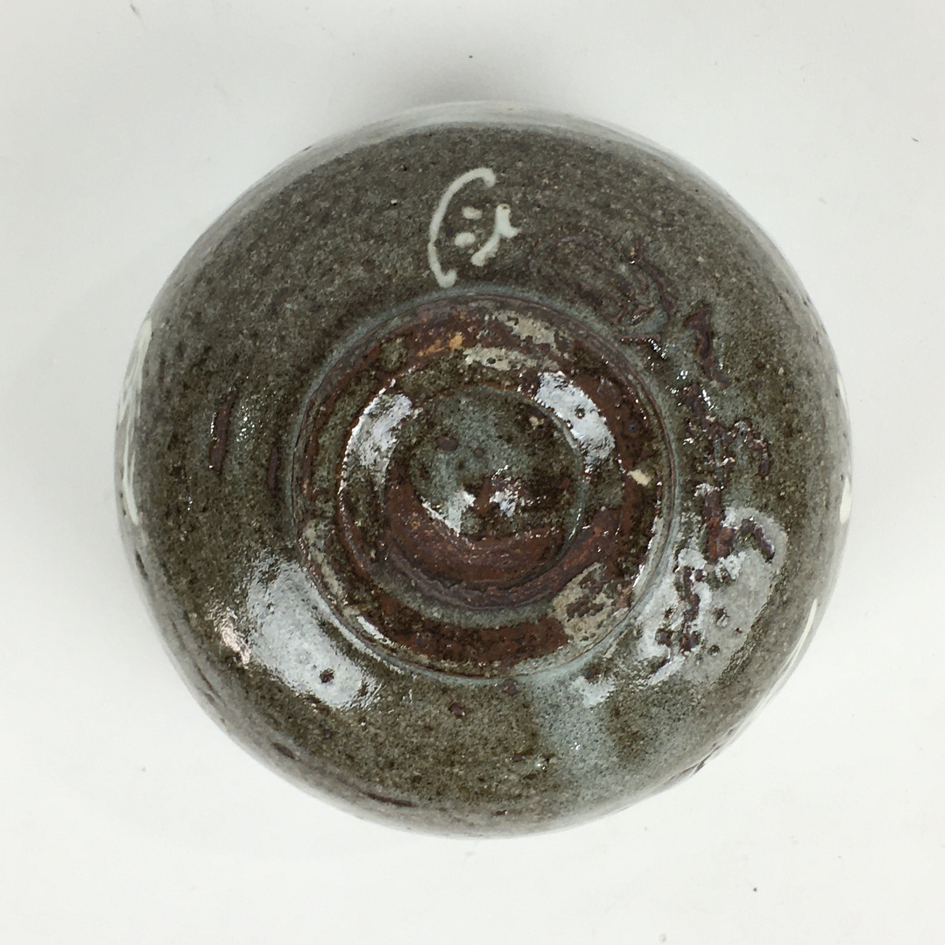 Japanese Ceramic Green Tea Ceremony Bowl Vtg Matcha Chawan Gray Pottery GTB887