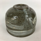 Japanese Ceramic Green Tea Ceremony Bowl Vtg Matcha Chawan Gray Pottery GTB887