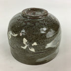 Japanese Ceramic Green Tea Ceremony Bowl Vtg Matcha Chawan Gray Pottery GTB887