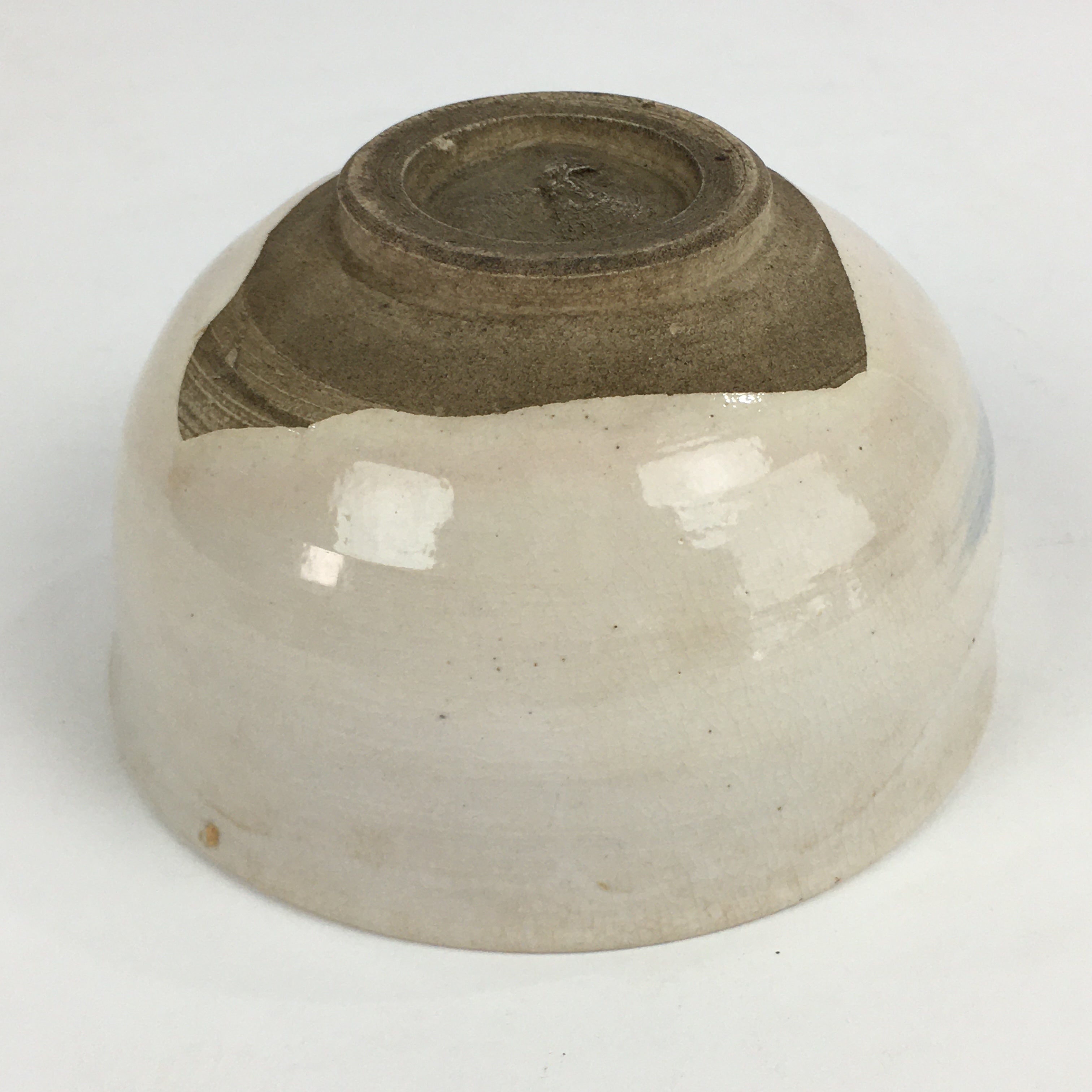Japanese Ceramic Green Tea Ceremony Bowl Vtg Matcha Chawan White Pottery GTB902