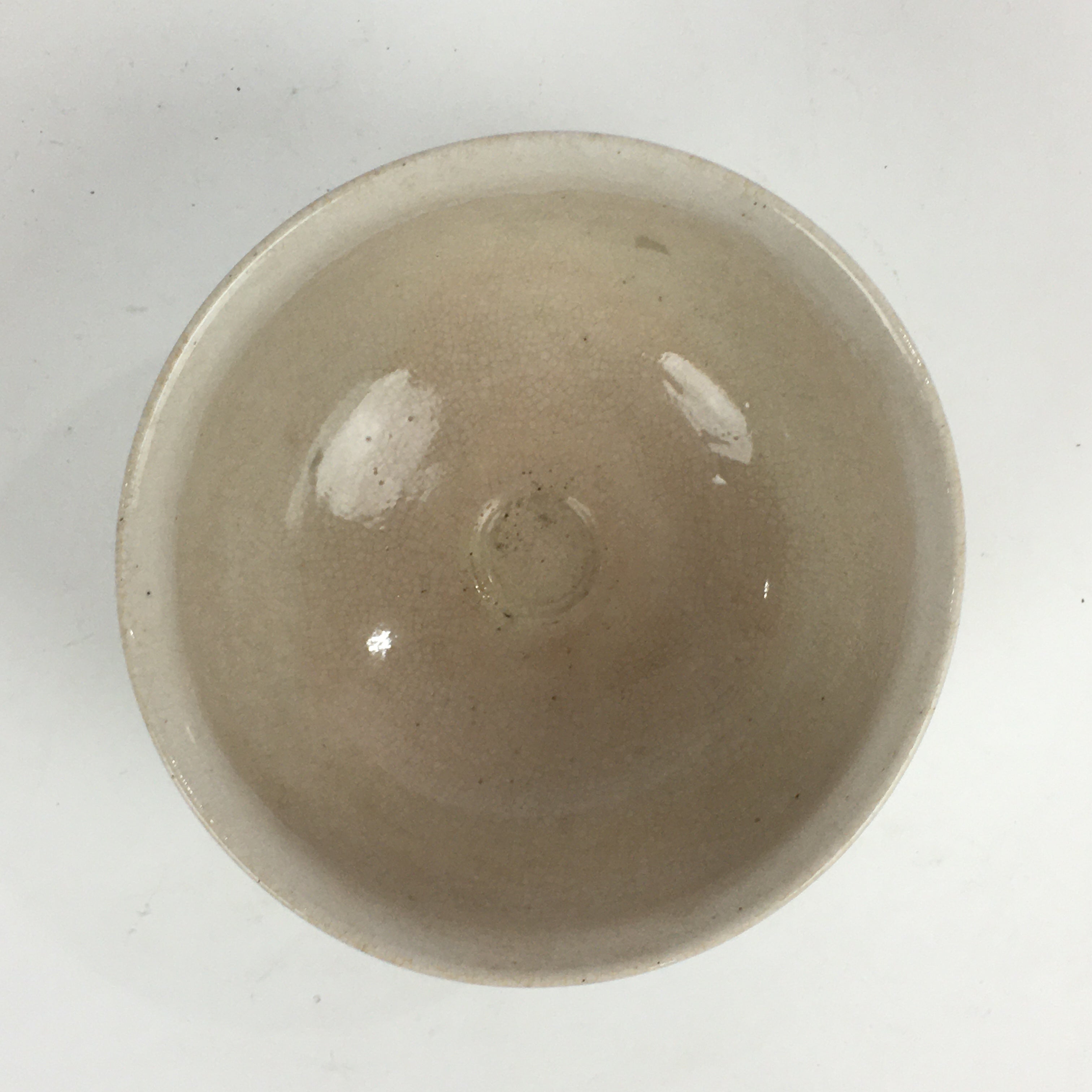 Japanese Ceramic Green Tea Ceremony Bowl Vtg Matcha Chawan White Pottery GTB902