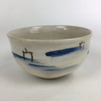 Japanese Ceramic Green Tea Ceremony Bowl Vtg Matcha Chawan White Pottery GTB902
