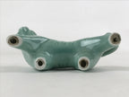 Japanese Ceramic Green Tiger Vtg Zodiac Decoration Figurine Black Stand BD927