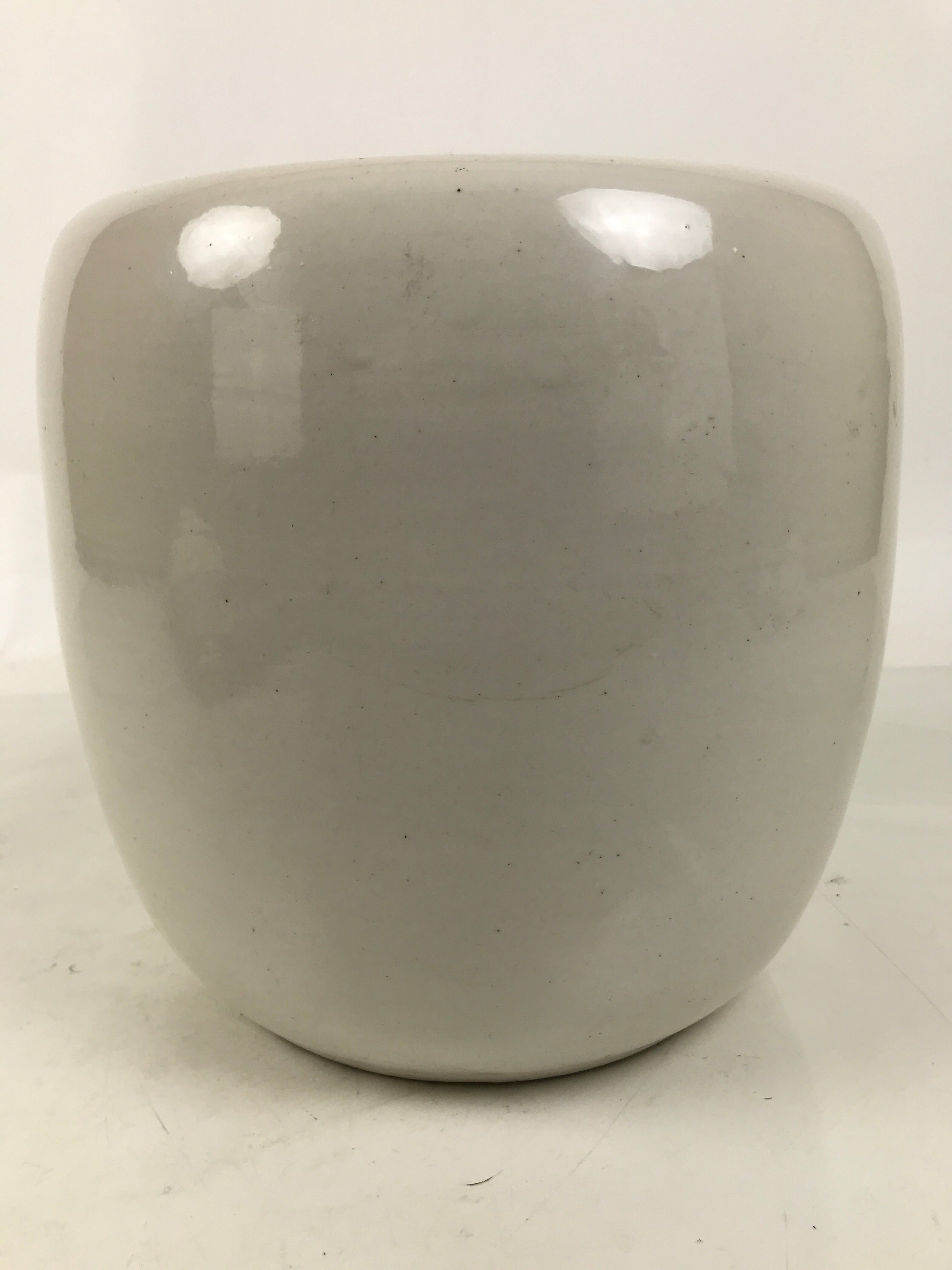 Japanese Ceramic Hibachi Brazier Vtg Pine Tree Outdoor Water Lily Fish Bowl Y443