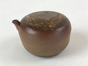 Japanese Ceramic Inuyama Ware Water Dropper Suiteki Brown W/ Wood Box PX711
