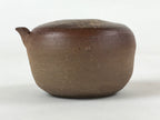 Japanese Ceramic Inuyama Ware Water Dropper Suiteki Brown W/ Wood Box PX711