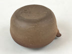 Japanese Ceramic Inuyama Ware Water Dropper Suiteki Brown W/ Wood Box PX711