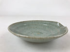 Japanese Ceramic Katakuchi Small Plate Vtg Round Spiral Water Green PY604