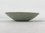 Japanese Ceramic Katakuchi Small Plate Vtg Round Spiral Water Green PY605