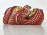 Japanese Ceramic Kirishima Shrine Nine Faces Mask Decoration Vtg Red White OM60