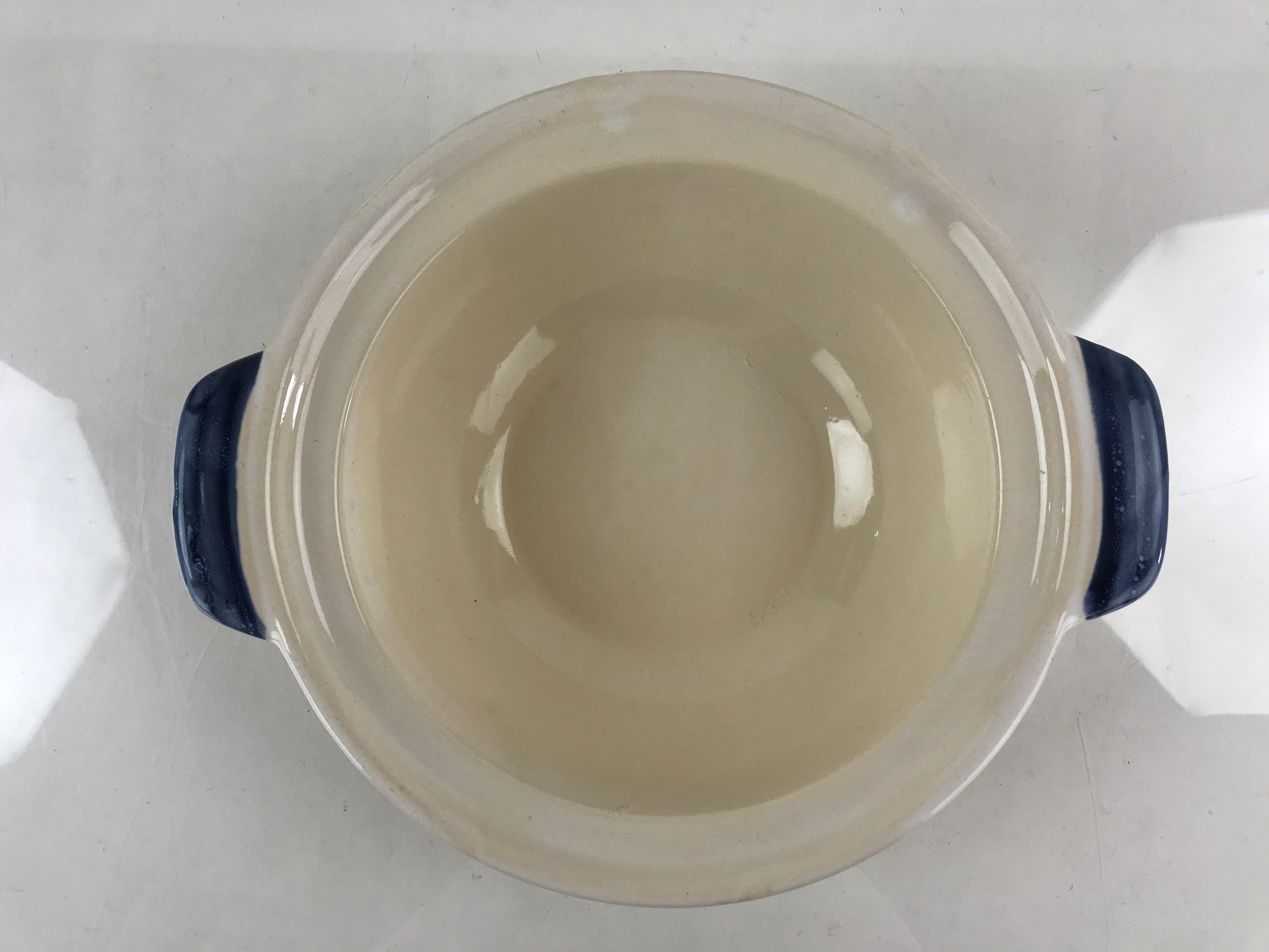 Japanese Ceramic Kiyomizu Ware Donabe Nabe Pot Vtg Pottery White Yakimono PY296