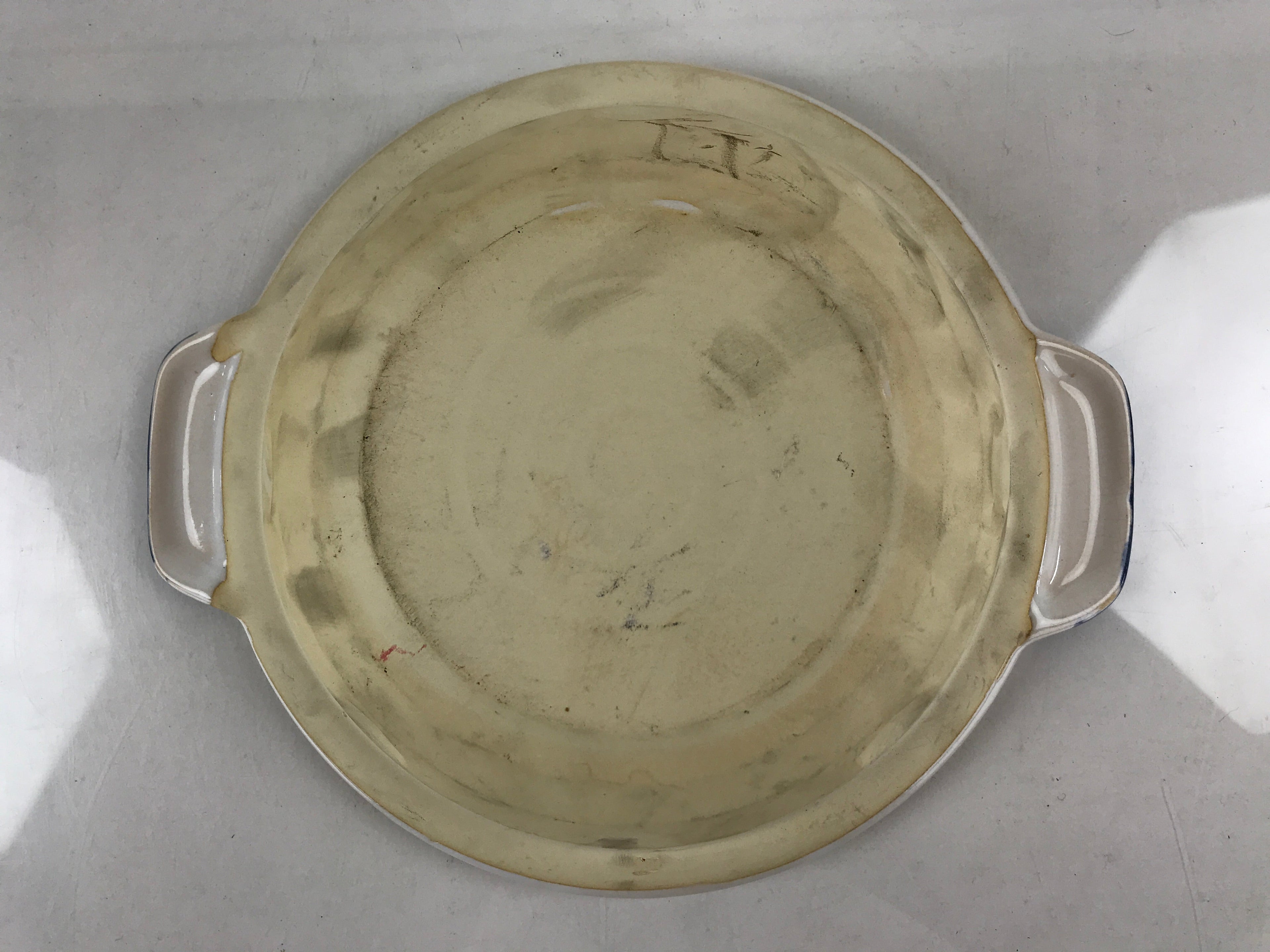 Japanese Ceramic Kiyomizu Ware Donabe Nabe Pot Vtg Pottery White Yakimono PY296