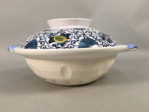 Japanese Ceramic Kiyomizu Ware Vtg Donabe Nabe Pot Pottery White Yakimono PP454