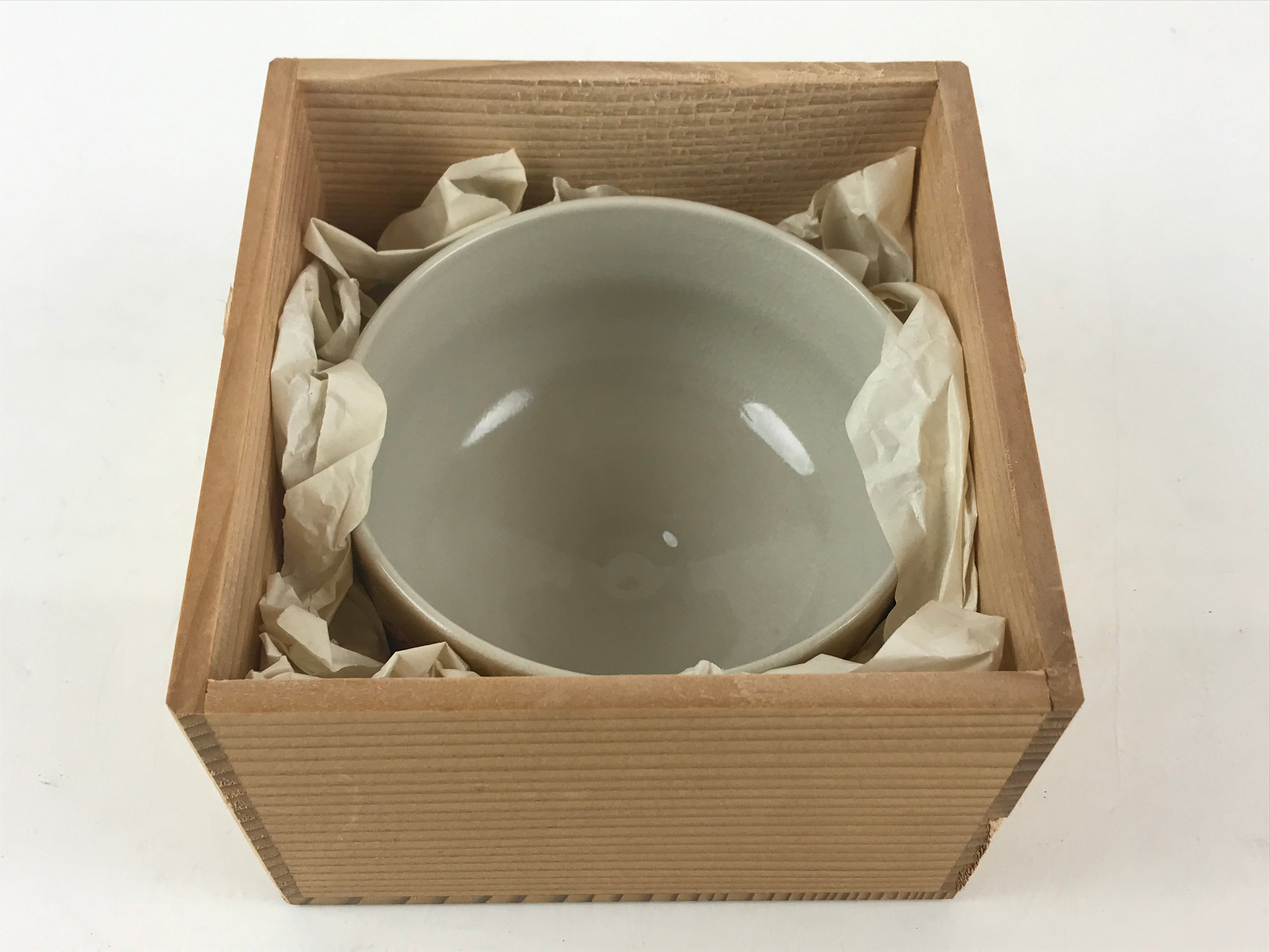 Japanese Ceramic Kutani Ware Kinsen Green Tea Bowl Vtg Matcha Chawan Peacock PX6