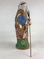 Japanese Ceramic Kutani Ware Takasago Doll Statue Old Lady Lucky Charm BD889