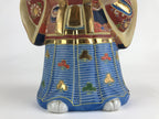 Japanese Ceramic Kutani Ware Takasago Doll Statue Old Man Lucky Charm BD888