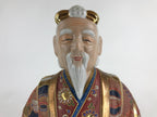 Japanese Ceramic Kutani Ware Takasago Doll Statue Old Man Lucky Charm BD888