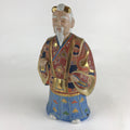 Japanese Ceramic Kutani Ware Takasago Doll Statue Old Man Lucky Charm BD888