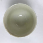 Japanese Ceramic Kutani Ware Teacup Vtg Pottery Yunomi Crackle Bamboo Red TC548