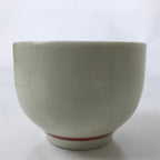 Japanese Ceramic Kutani Ware Teacup Vtg Pottery Yunomi Crackle Bamboo Red TC550