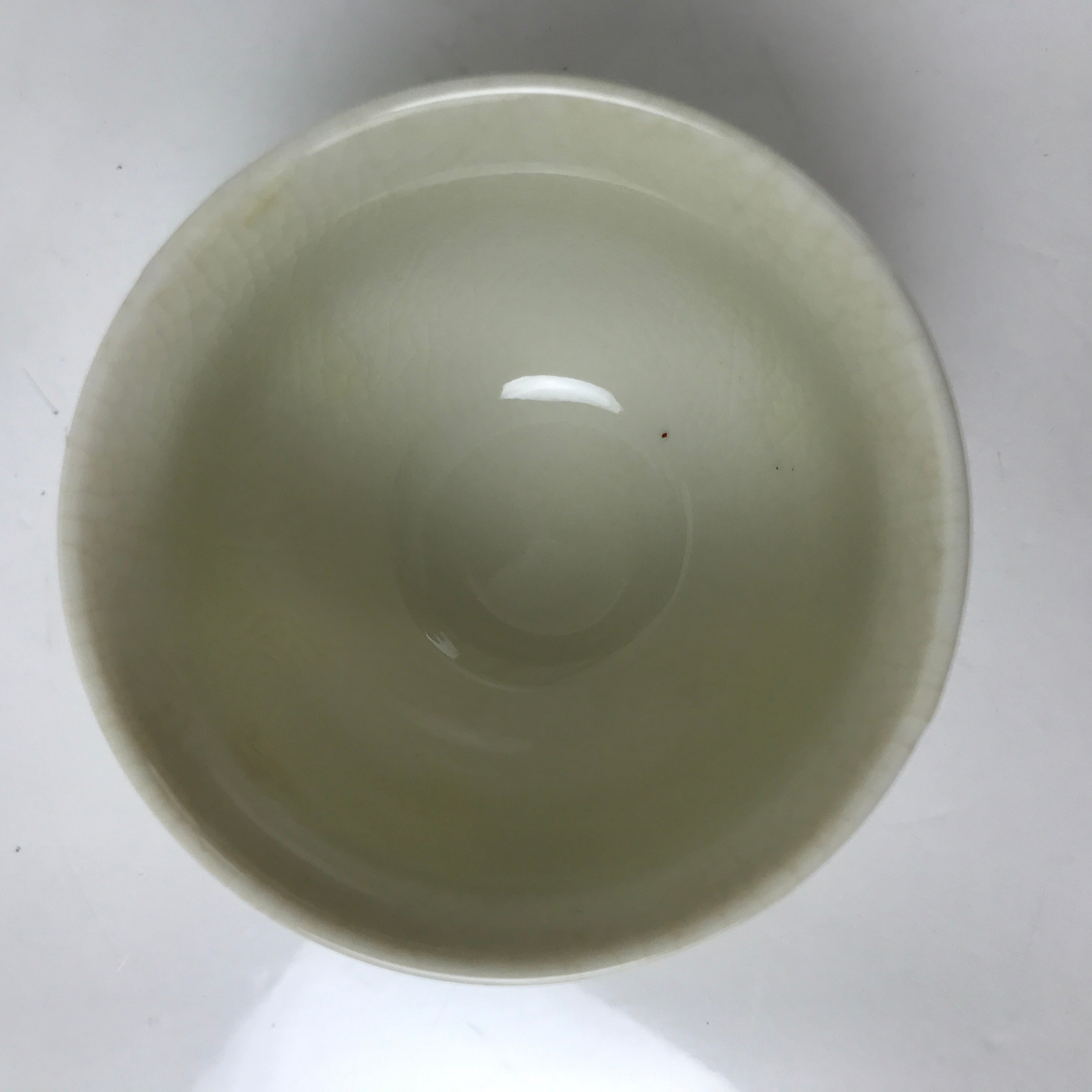 Japanese Ceramic Kutani Ware Teacup Vtg Pottery Yunomi Crackle Bamboo Red TC551