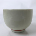 Japanese Ceramic Kutani Ware Teacup Vtg Pottery Yunomi Crackle Bamboo Red TC552
