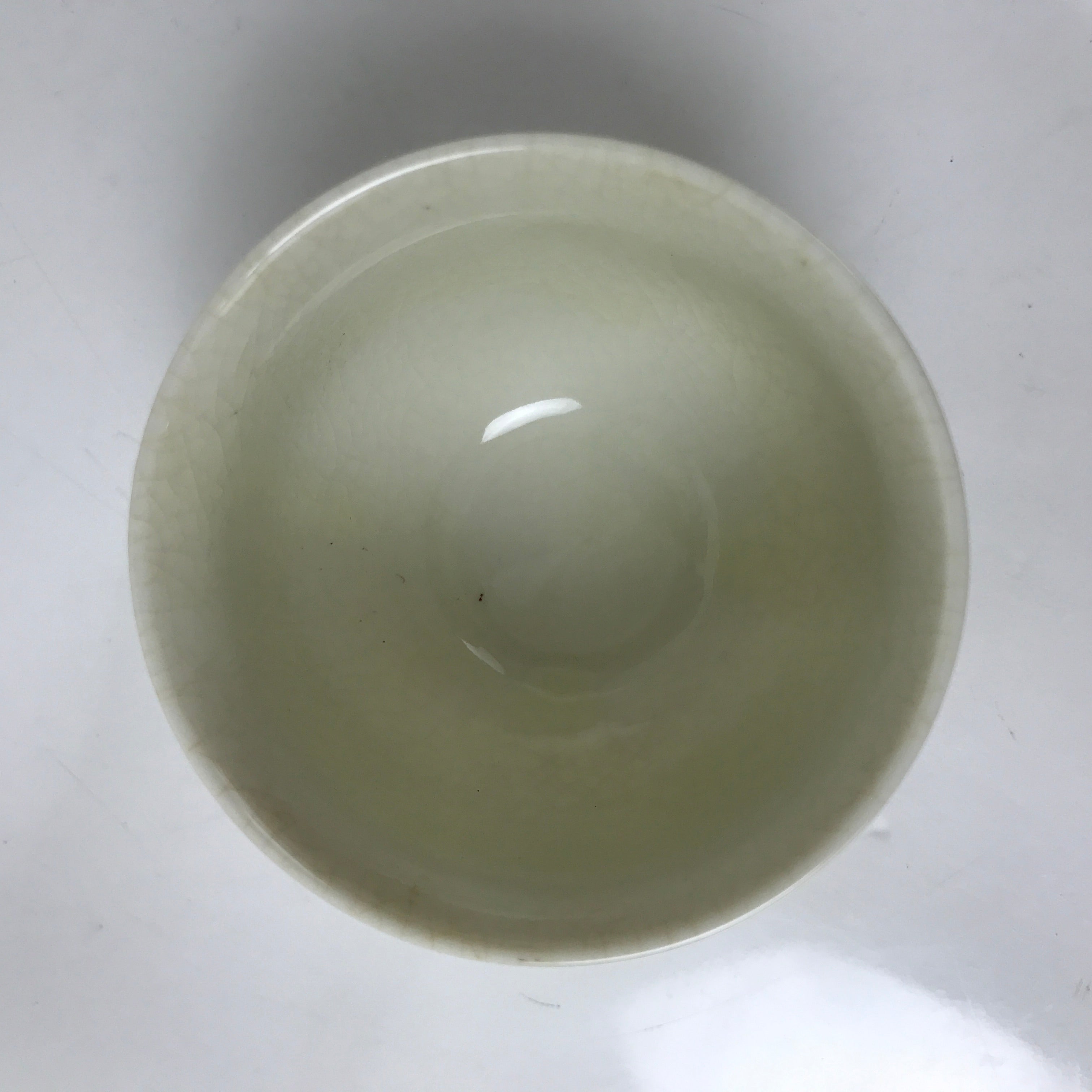 Japanese Ceramic Kutani Ware Teacup Vtg Pottery Yunomi Crackle Bamboo Red TC552