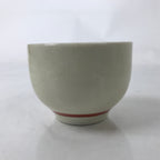 Japanese Ceramic Kutani Ware Teacup Vtg Pottery Yunomi Crackle Bamboo Red TC554