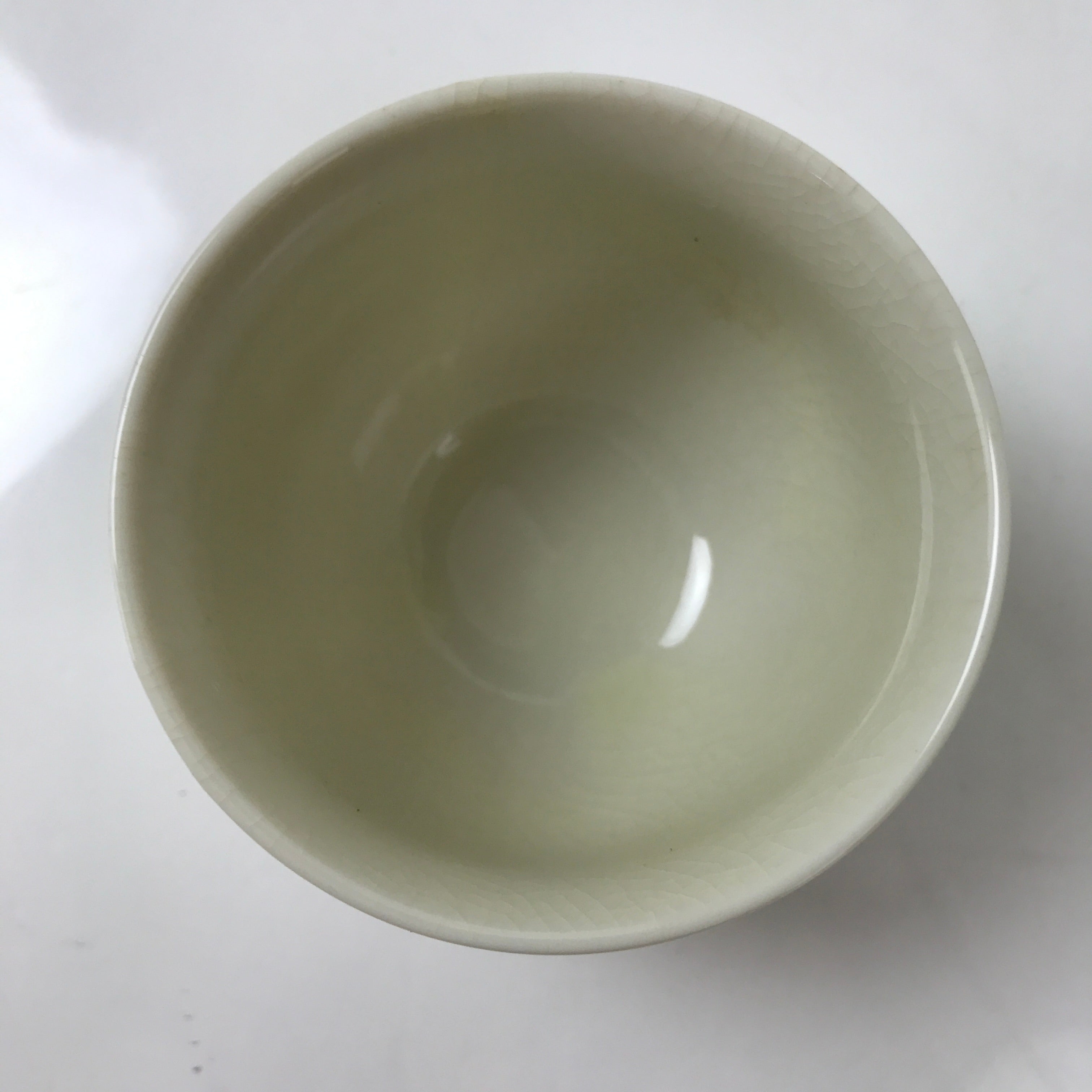 Japanese Ceramic Kutani Ware Teacup Vtg Pottery Yunomi Crackle Bamboo Red TC554