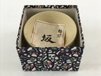 Japanese Ceramic Kyo Ware Green Tea Bowl Vtg Slope Matcha Chawan Sado PX683