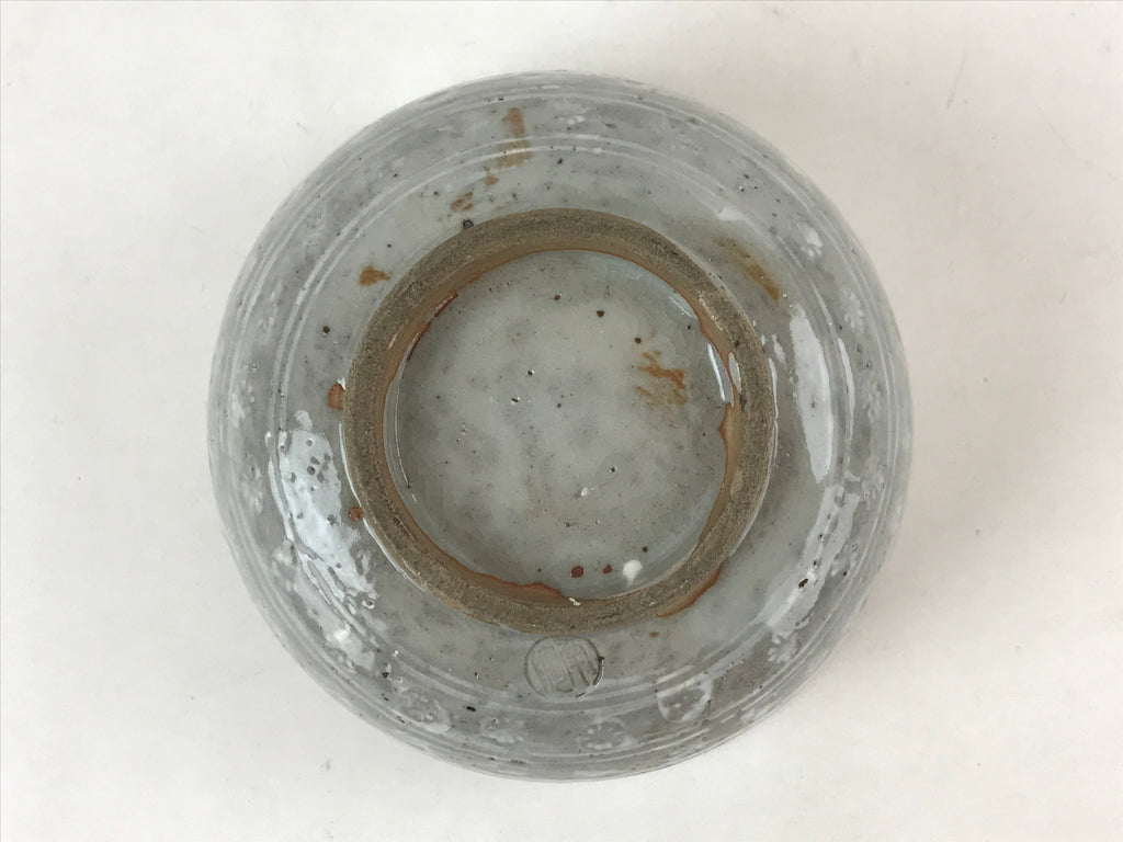 Japanese Ceramic Kyoto Ware Donburi Bowl Vtg Soba Udon Noodle Soup Gray PY549